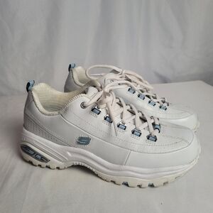 Skechers Extra Wide Premium Sport Women's White Sneakers Leather Size 7